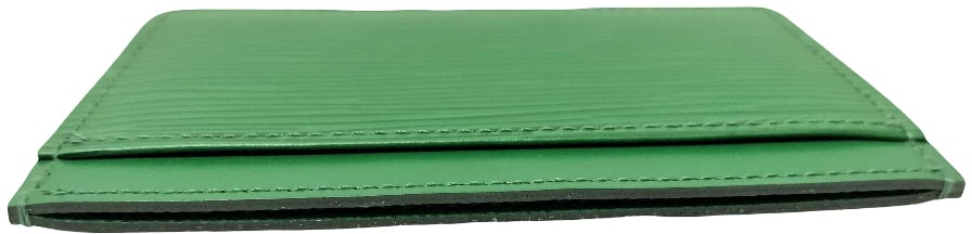 Louis Vuitton Louis Vuitton Card holder Epi Epi leather mini Groen
