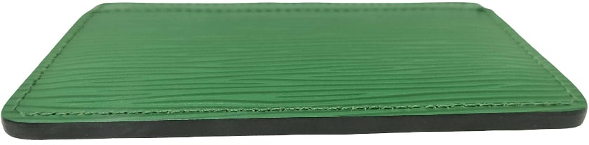 Louis Vuitton Louis Vuitton Card holder Epi Epi leather mini Groen