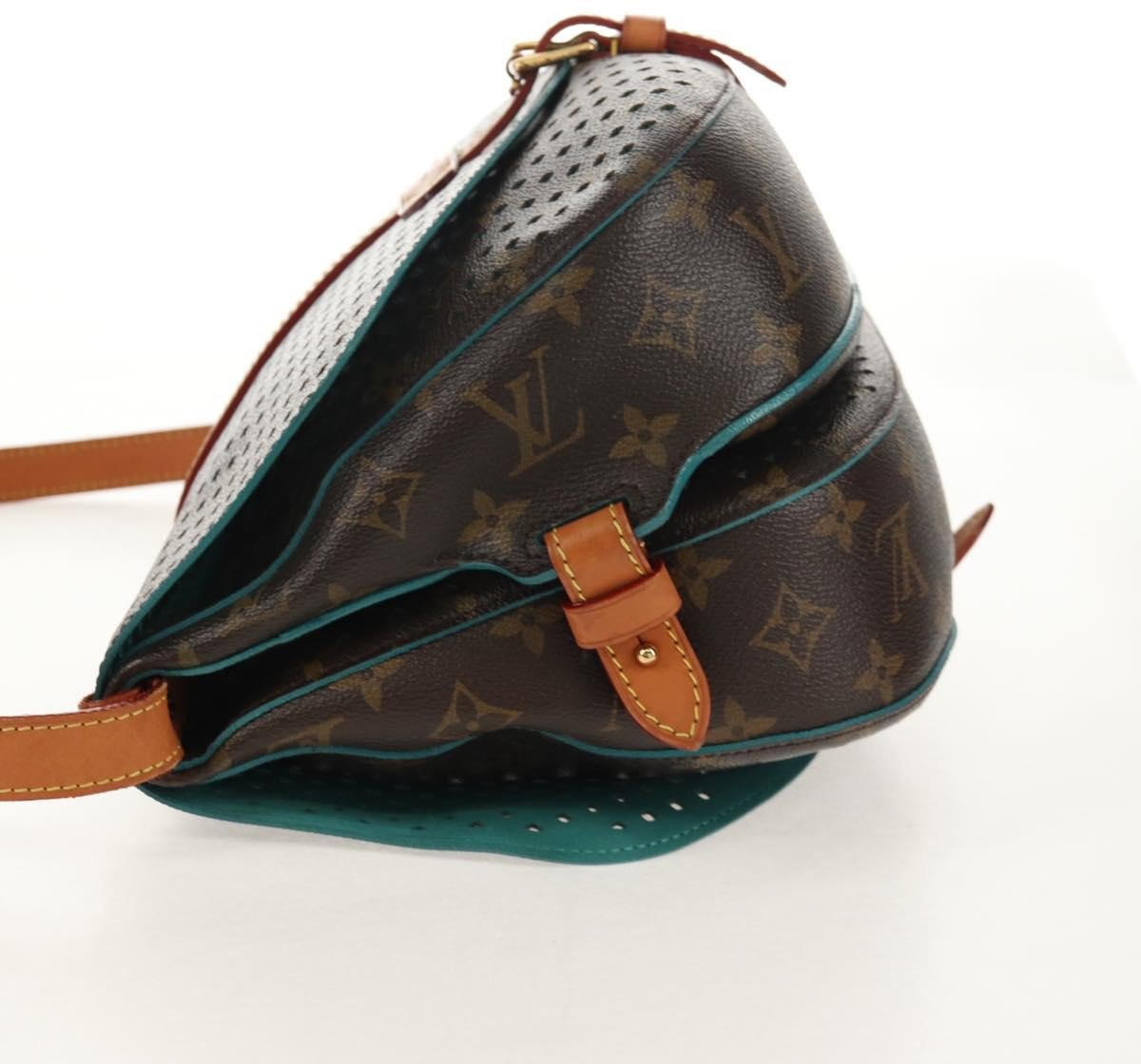 Louis Vuitton Louis Vuitton Flore Saumur Handbag Perforated Monogram Canvas Bruin