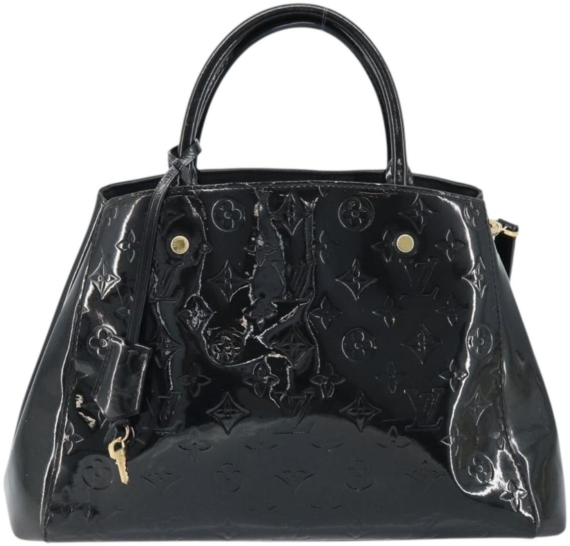 Louis Vuitton Louis Vuitton Montaigne Handbag Monogram Vernis MM Zwart