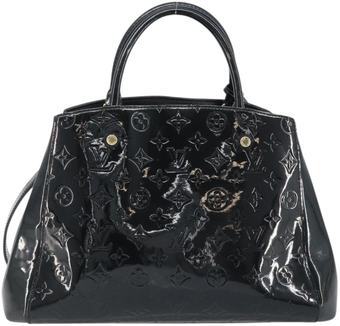 Louis Vuitton Louis Vuitton Montaigne Handbag Monogram Vernis MM Zwart
