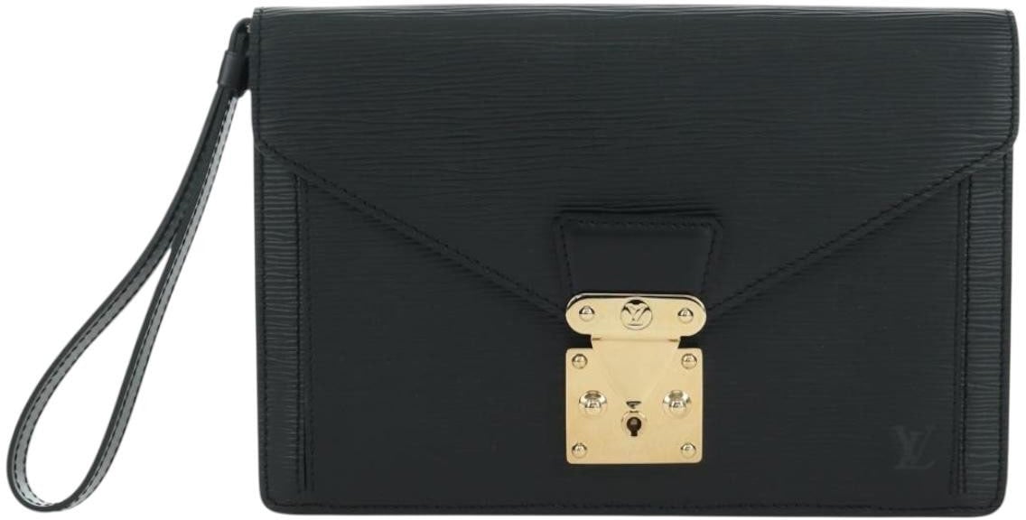 Louis Vuitton Louis Vuitton Dragonne Pochette Epi Leather Zwart