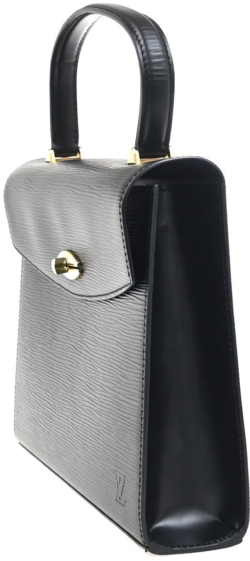 Louis Vuitton Louis Vuitton Malesherbes Handbag Epi Leather Zwart