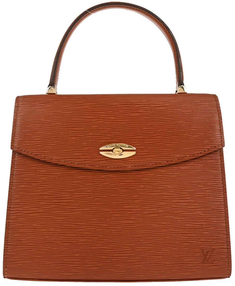 Louis Vuitton Louis Vuitton Malesherbes Handbag Epi Leather Bruin