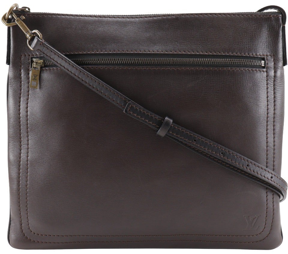 Louis Vuitton Louis Vuitton Sac Plat Crossbody Bag Utah Leather PM Bruin