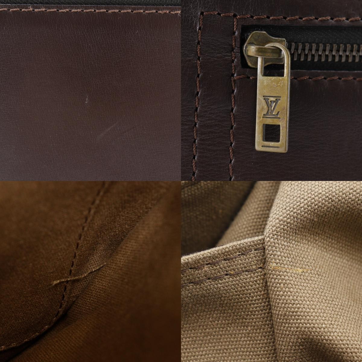 Louis Vuitton Louis Vuitton Sac Plat Crossbody Bag Utah Leather PM Bruin