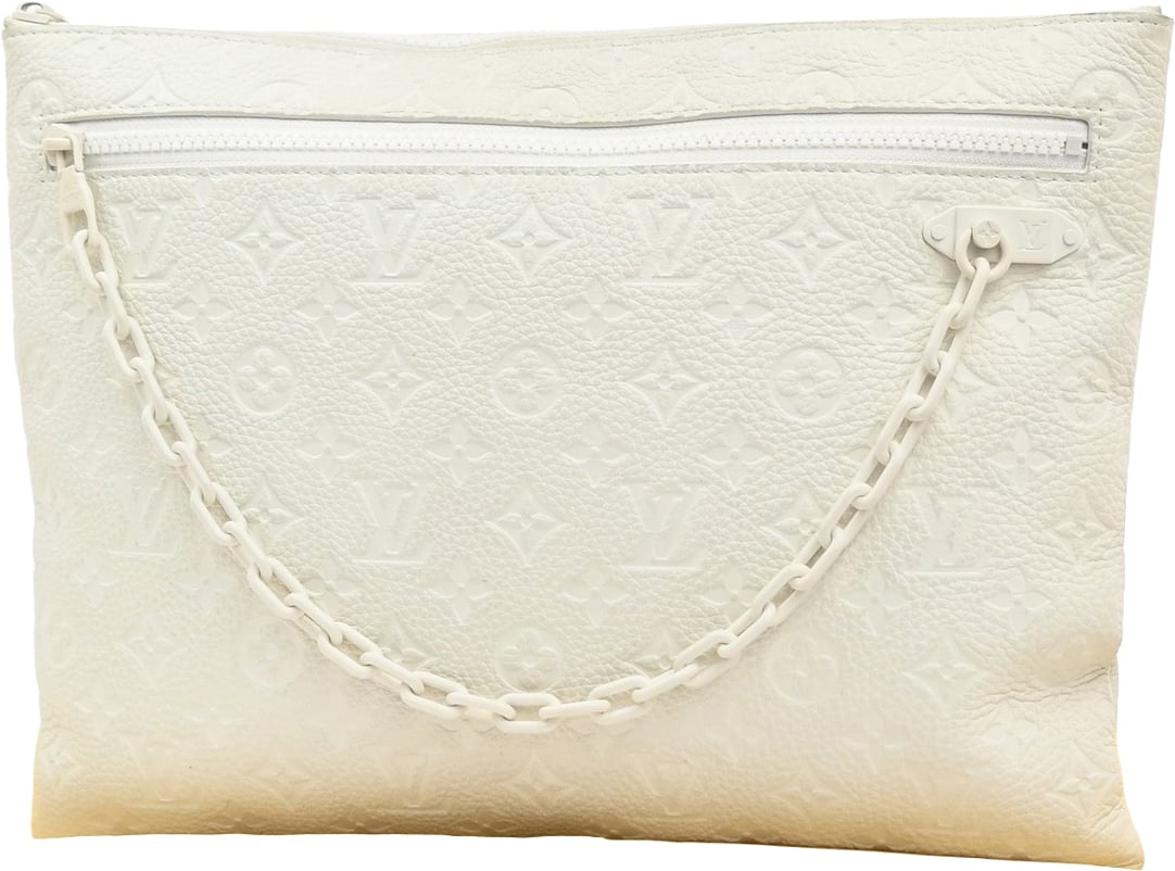 Louis Vuitton Louis Vuitton A4 Pouch Monogram Taurillon Leather Wit