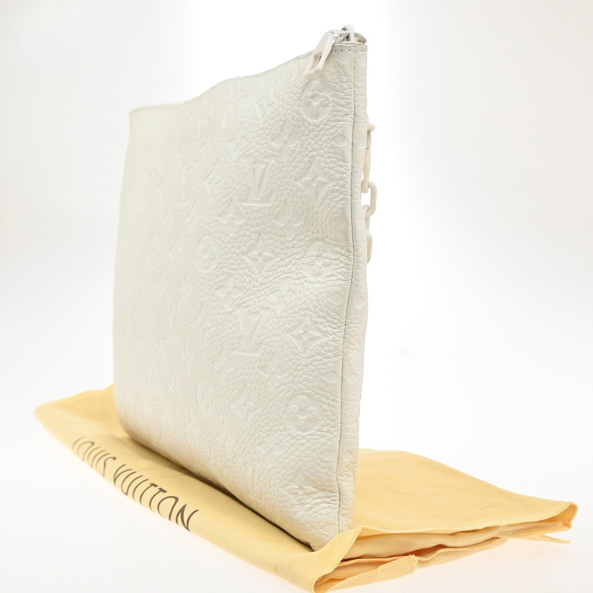 Louis Vuitton Louis Vuitton A4 Pouch Monogram Taurillon Leather Wit