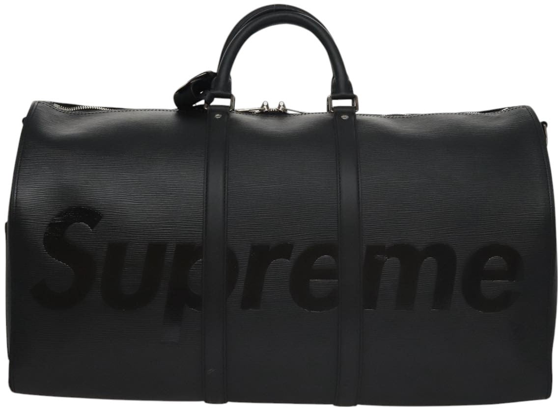 Louis Vuitton Louis Vuitton Keepall Bandouliere Bag Limited Edition Supreme Epi Leather 55 Zwart