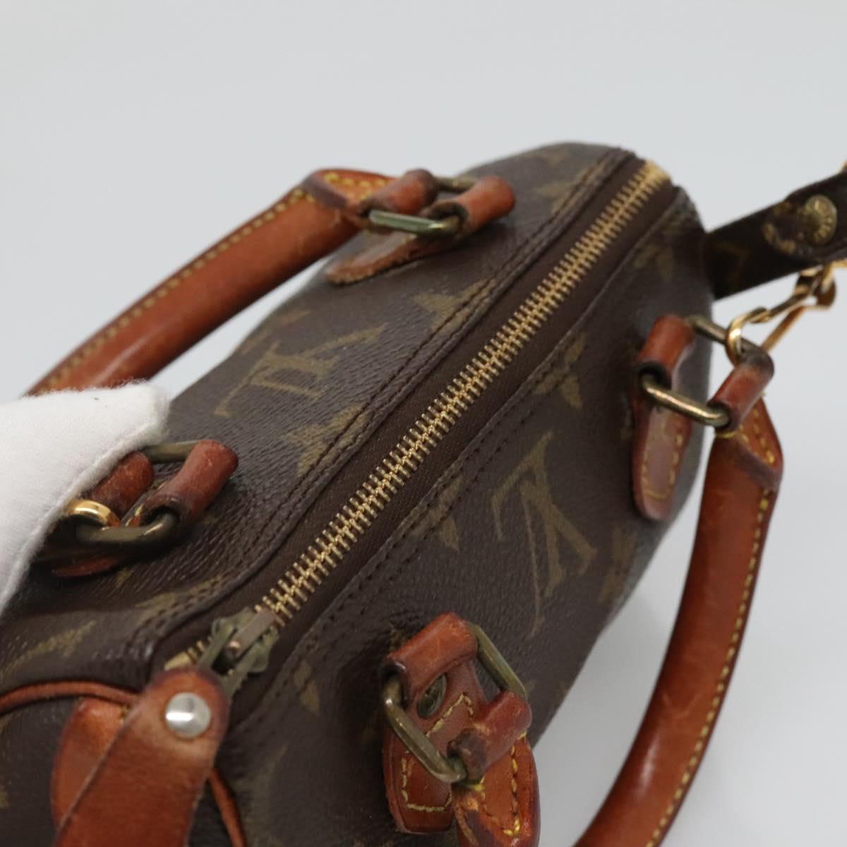 Louis Vuitton Louis Vuitton Speedy Bandouliere NM Bag Monogram Canvas Nano Bruin