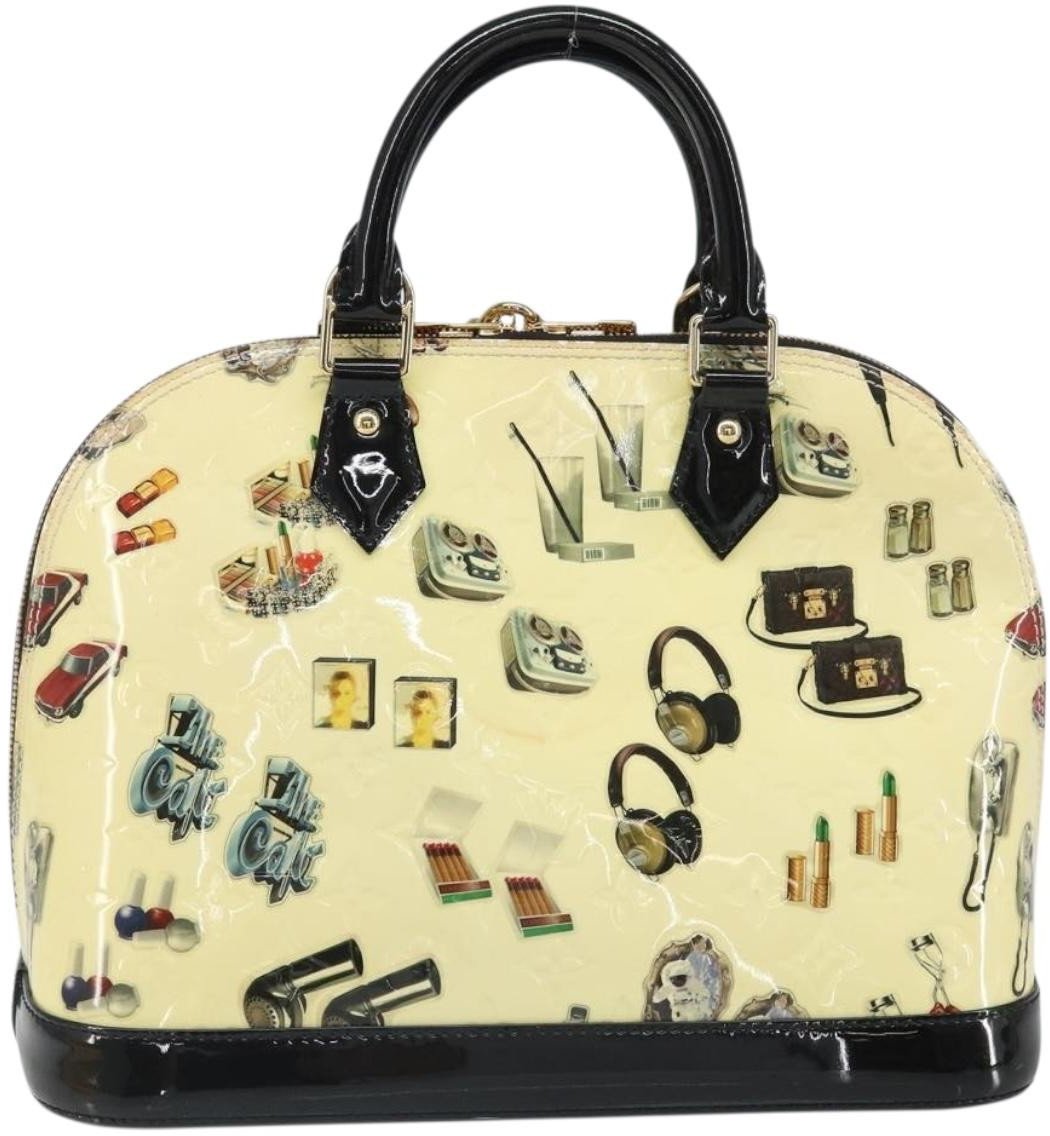 Louis Vuitton Louis Vuitton Alma Handbag Limited Edition Stickers Monogram Vernis PM Wit