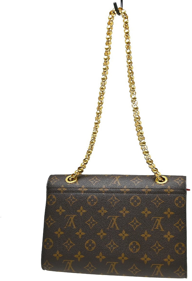 Louis Vuitton Victoire Handbag Monogram Canvas and Leather Bruin