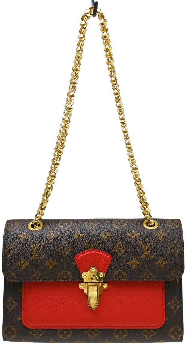 Louis Vuitton Victoire Handbag Monogram Canvas and Leather Bruin