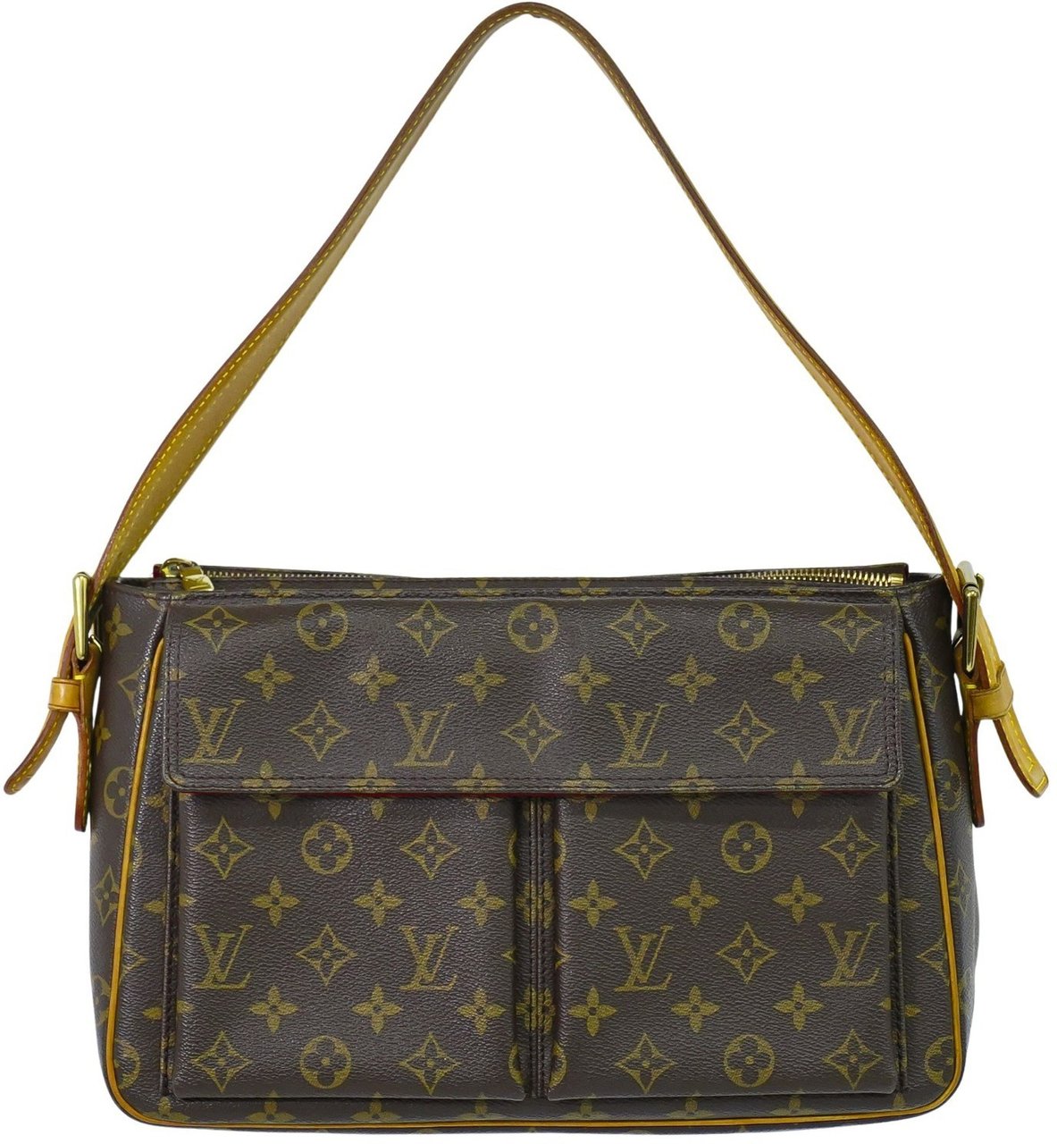 Louis Vuitton Louis Vuitton Viva Cite Handbag Monogram Canvas GM Bruin