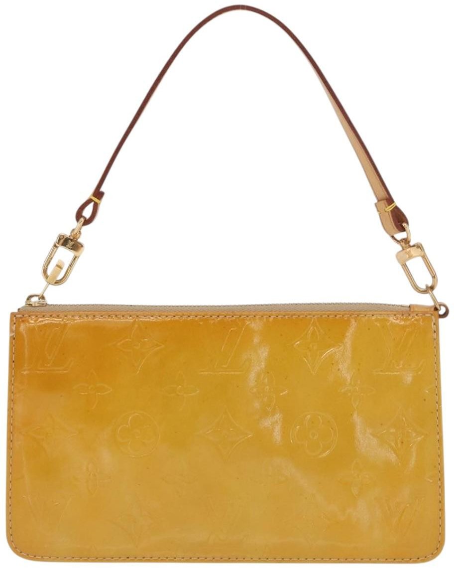 Louis Vuitton Lexington Pochette Patent Leather Geel