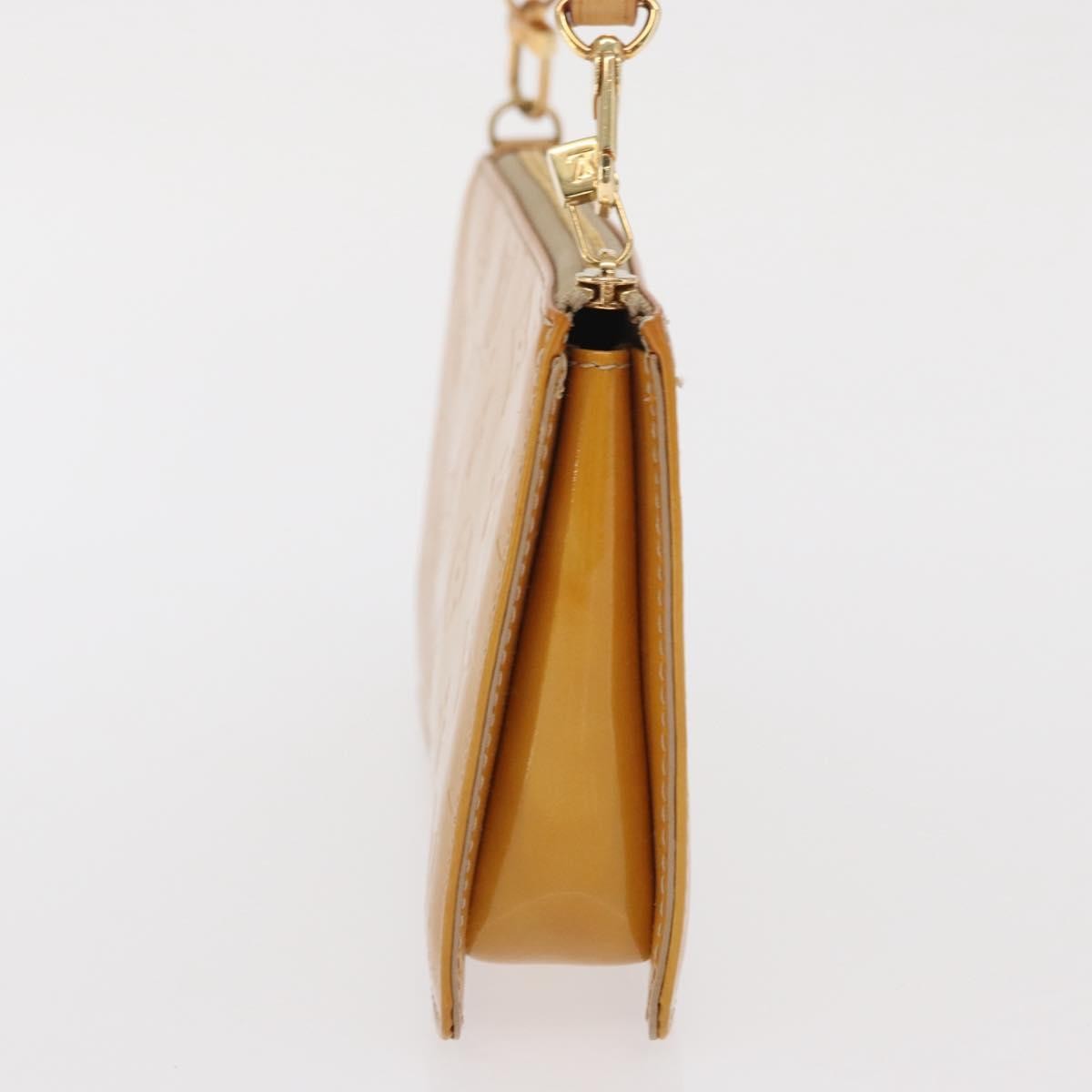 Louis Vuitton Lexington Pochette Patent Leather Geel
