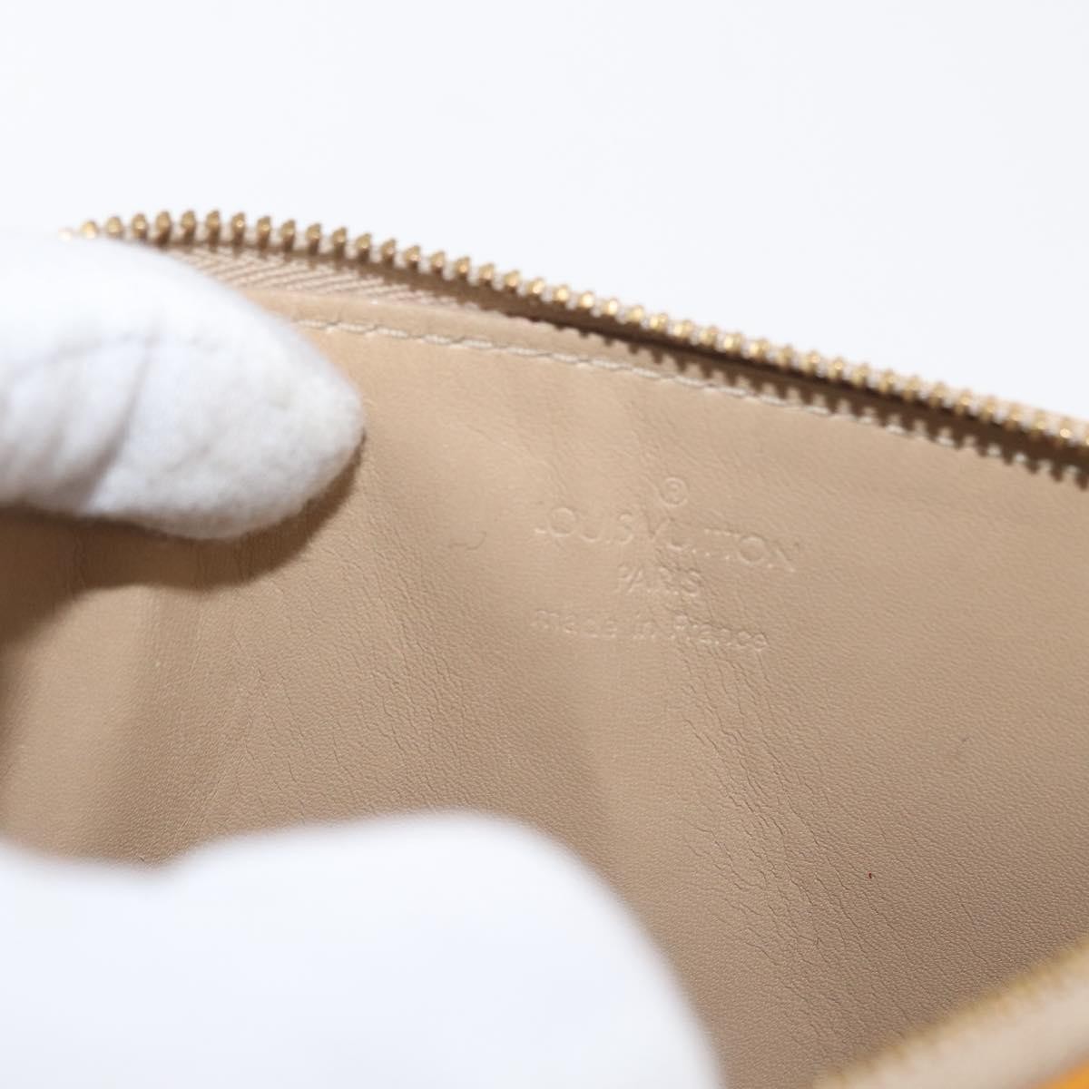 Louis Vuitton Lexington Pochette Patent Leather Geel