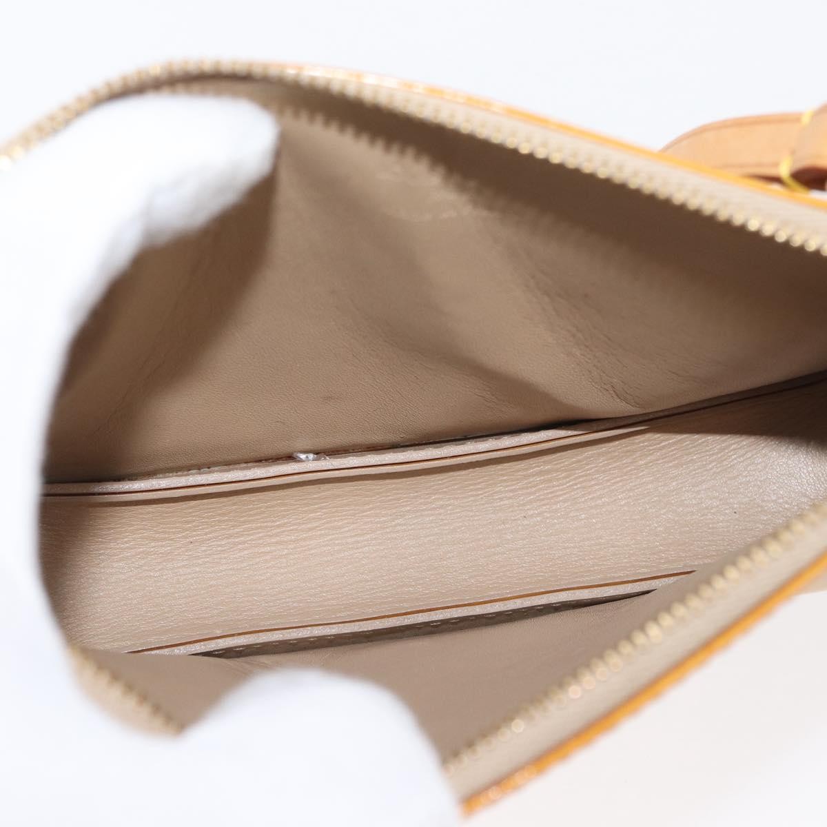 Louis Vuitton Lexington Pochette Patent Leather Geel