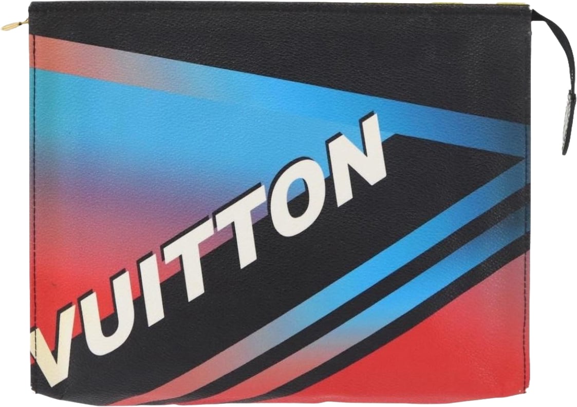 Louis Vuitton Toiletry Pouch Limited Edition Race Print Canvas 26 Divers