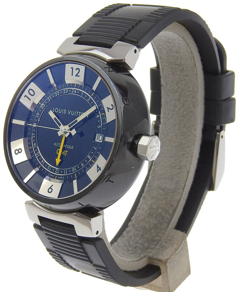 Louis Vuitton Louis Vuitton Tambour GMT Automatic Watch Stainless Steel 39 Divers