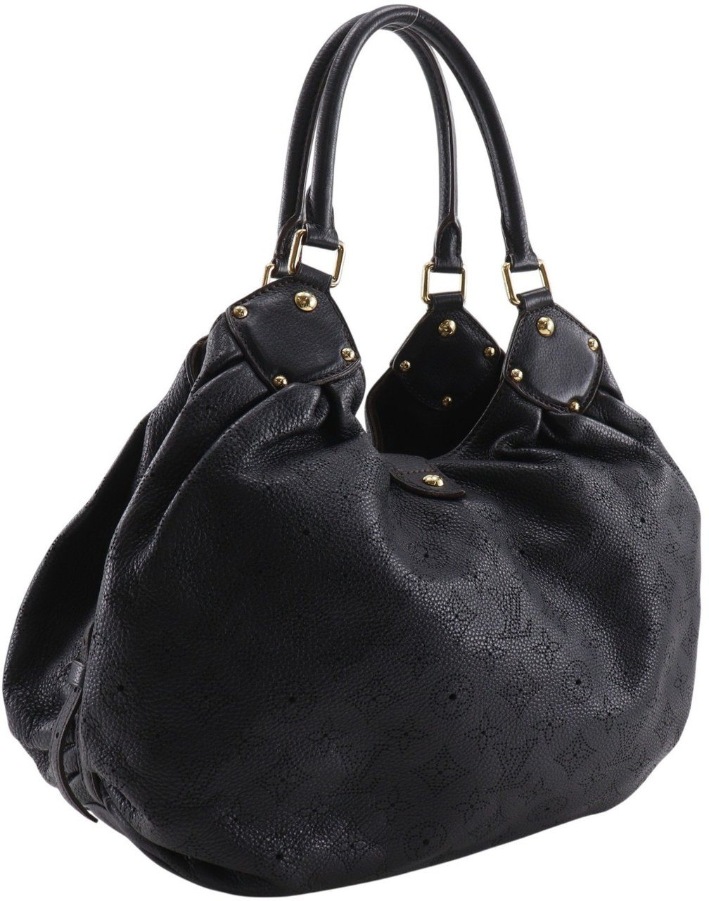 Louis Vuitton L Hobo Mahina Leather Zwart