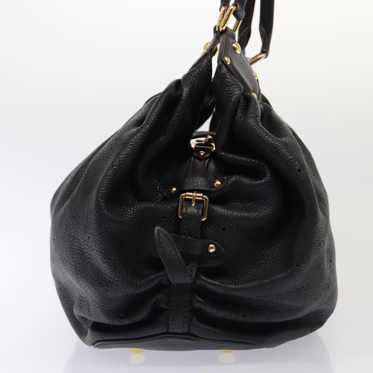 Louis Vuitton Louis Vuitton L Hobo Mahina Leather Zwart