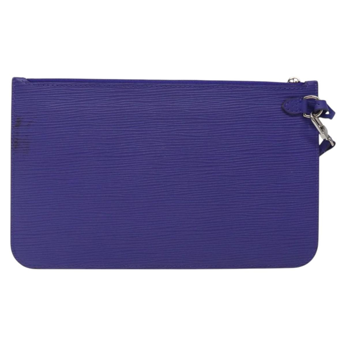 Louis Vuitton Louis Vuitton Neverfull Pochette Epi Leather Large Paars
