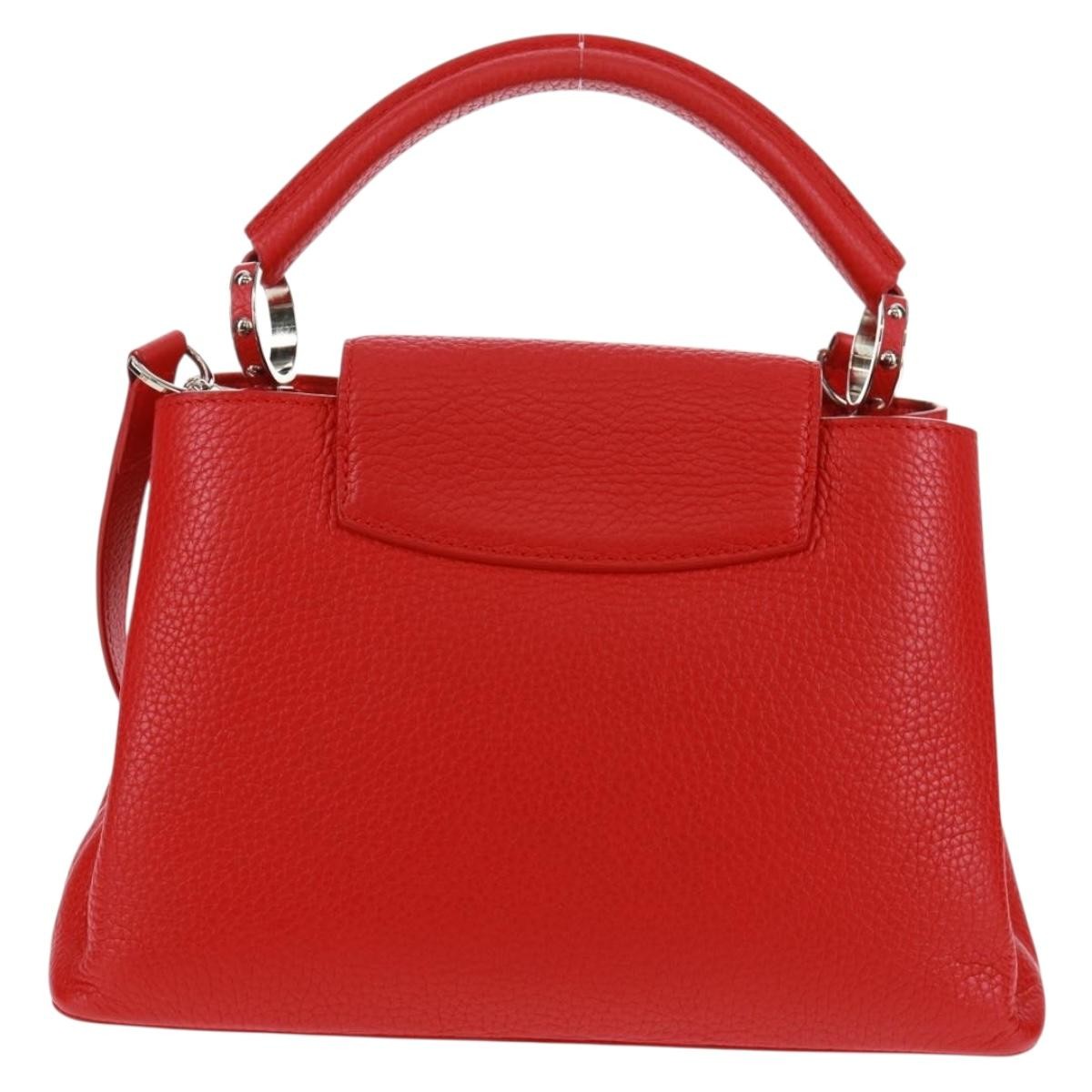 Louis Vuitton Louis Vuitton Capucines Bag Leather PM Rood