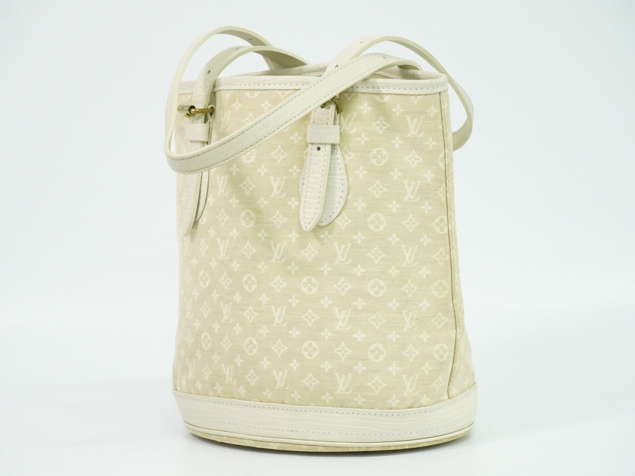 Louis Vuitton Louis Vuitton Petit Bucket Bag Mini Lin Beige
