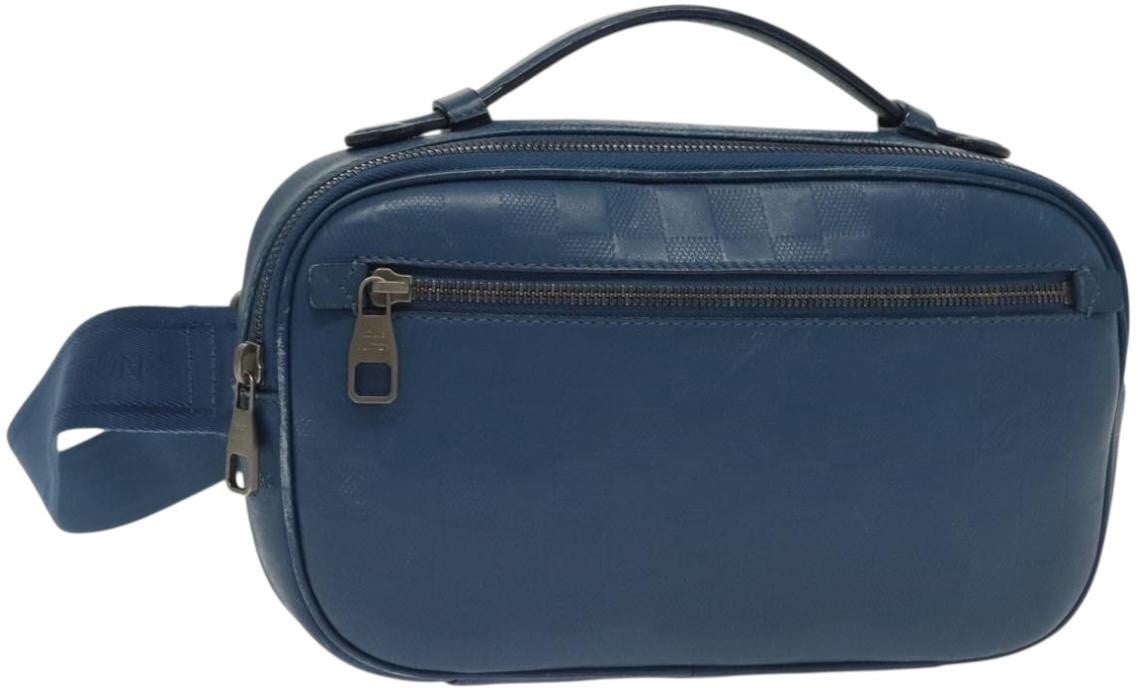Louis Vuitton Louis Vuitton Ambler Bag Damier Infini Leather Blauw