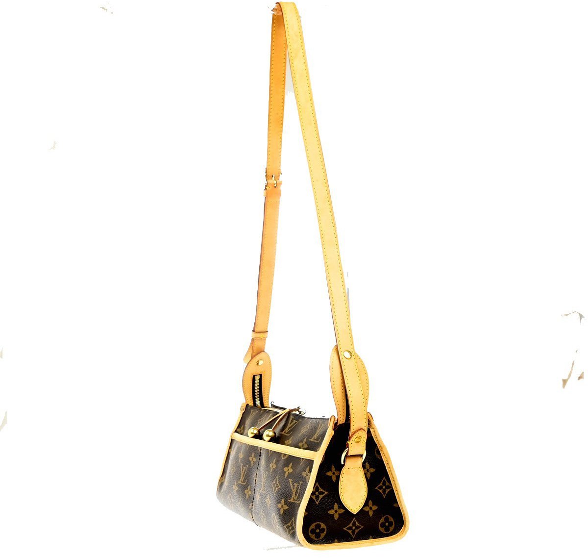 Louis Vuitton Popincourt Shoulder Bag Monogram Canvas Long Bruin