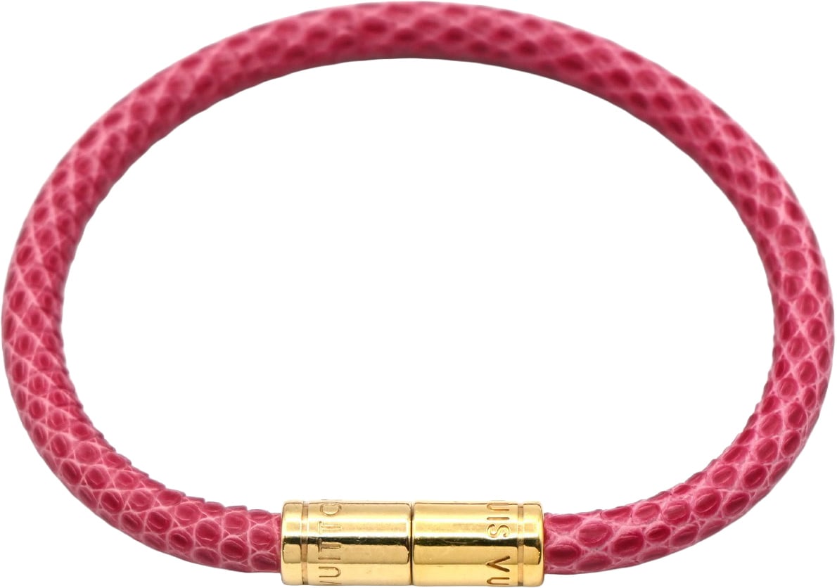 Louis Vuitton Louis Vuitton Keep It Bracelet Leather Roze