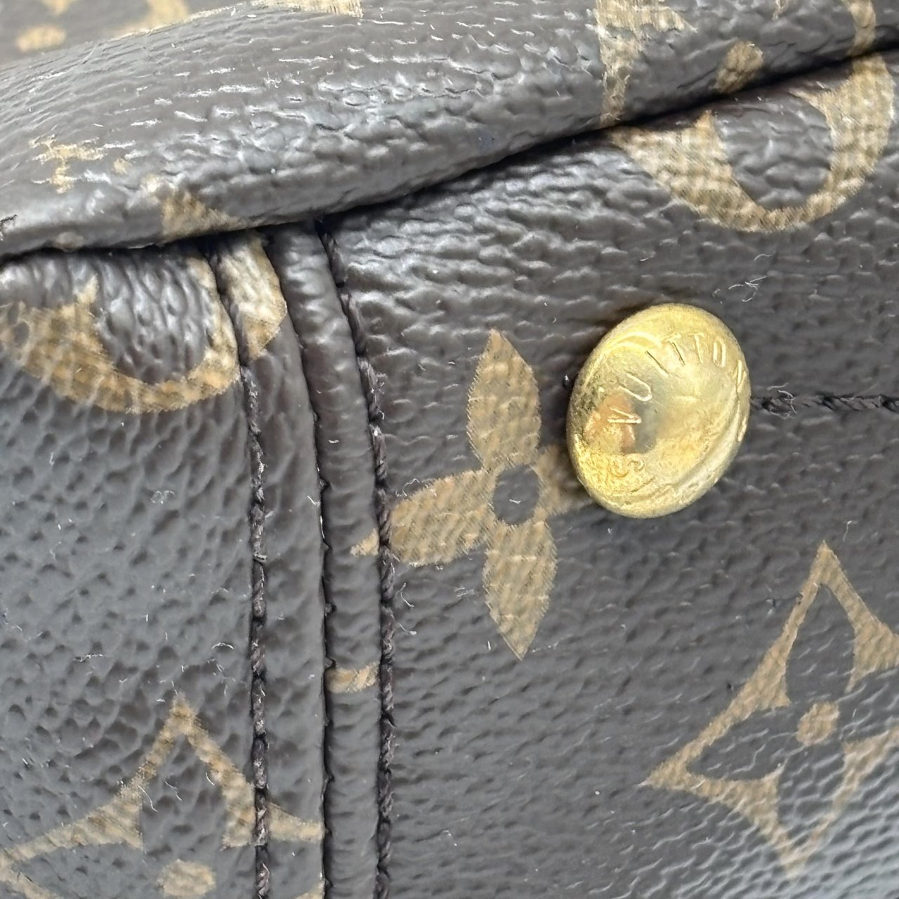 Louis Vuitton Pallas Tote Monogram Canvas with Leather BB Bruin