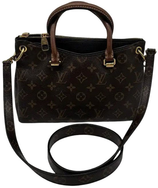 Louis Vuitton Pallas Tote Monogram Canvas with Leather BB Bruin