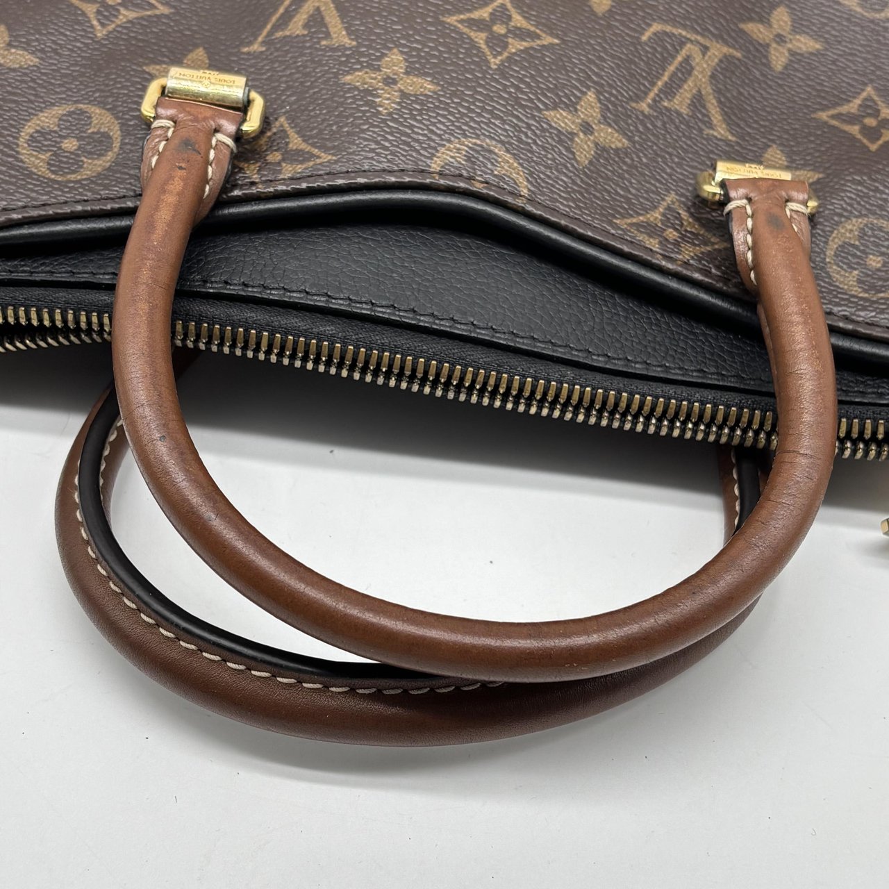 Louis Vuitton Pallas Tote Monogram Canvas with Leather BB Bruin