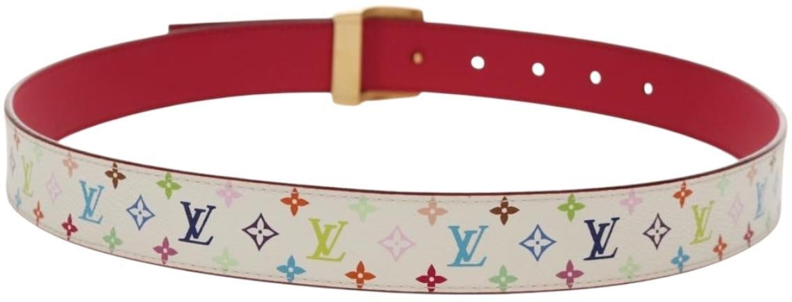 Louis Vuitton Louis Vuitton Ceinture Carre Belt Monogram Multicolor Thin Divers