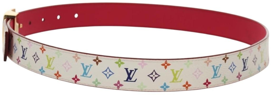 Louis Vuitton Louis Vuitton Ceinture Carre Belt Monogram Multicolor Thin Divers