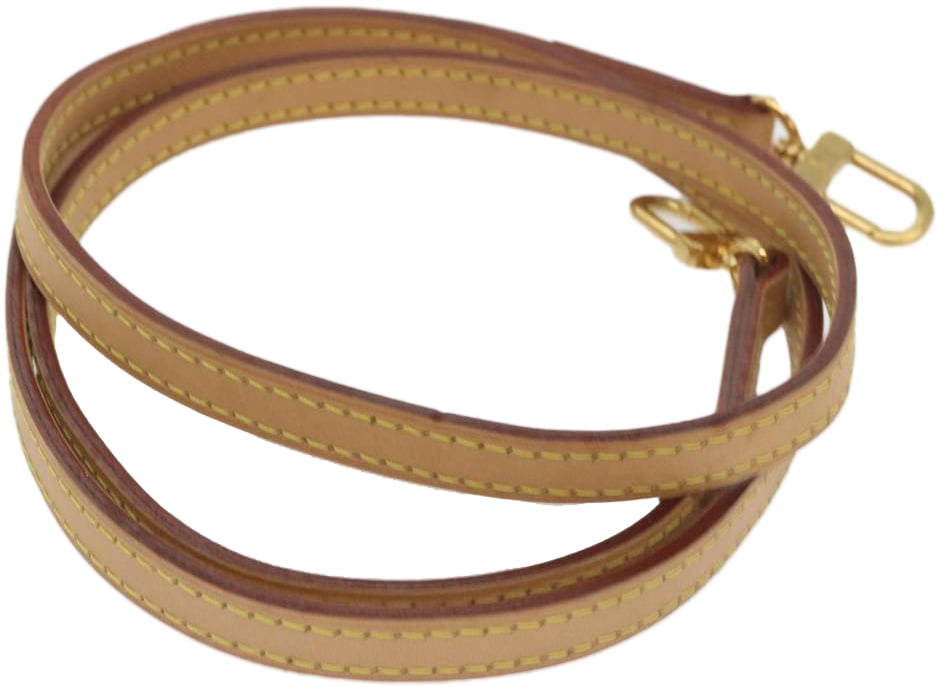 Louis Vuitton Bandouliere Leather 115 cm Beige