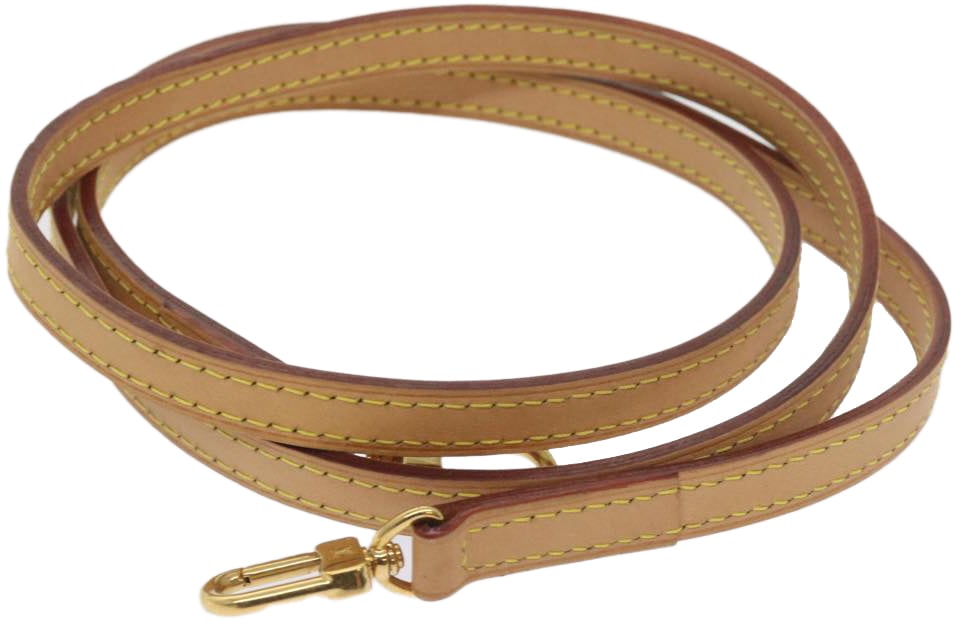 Louis Vuitton Bandouliere Leather 115 cm Beige