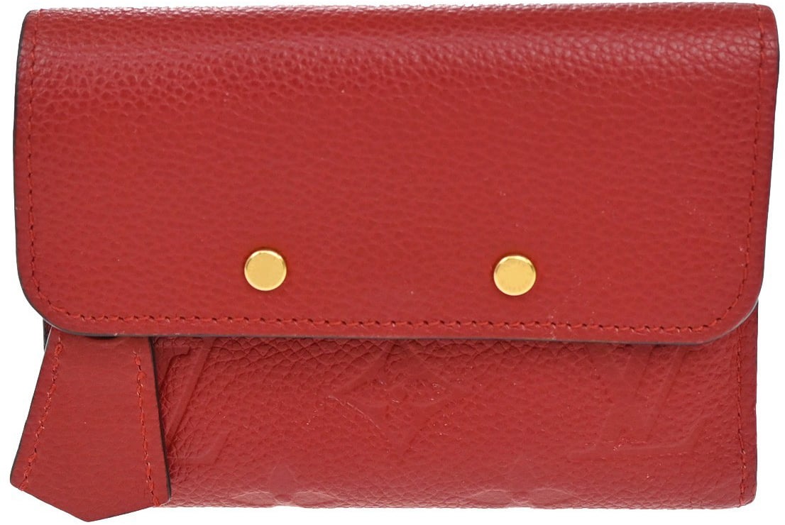 Louis Vuitton Louis Vuitton Pont Neuf Wallet Monogram Empreinte Leather Compact Rood