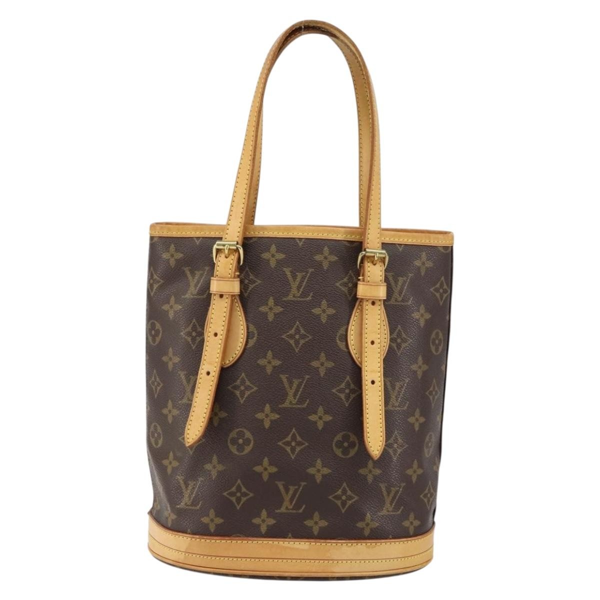 Louis Vuitton Louis Vuitton Petit Bucket Bag Monogram Canvas Bruin