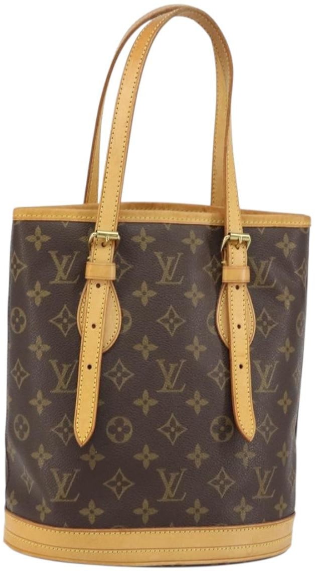 Louis Vuitton Louis Vuitton Petit Bucket Bag Monogram Canvas Bruin