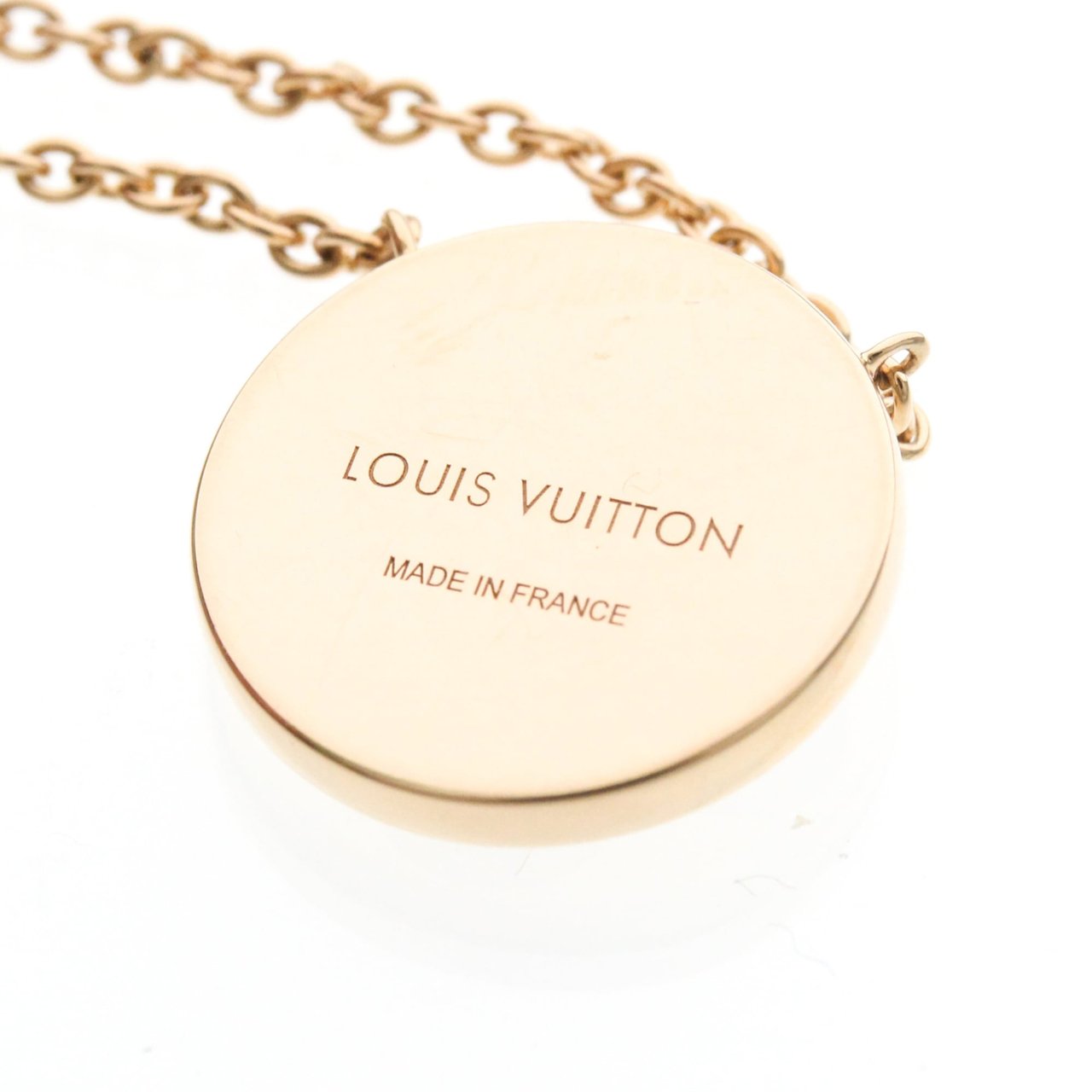 Louis Vuitton Color Blossom Medallion Pendant 18K Rose Gold with Mother of Pearl and Diamond Goud