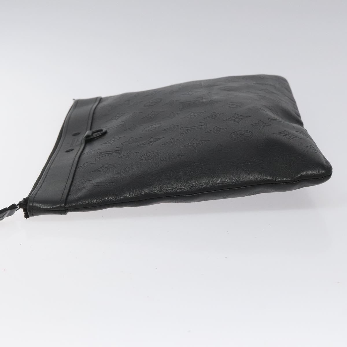 Louis Vuitton Louis Vuitton Discovery Pochette Monogram Shadow Leather GM Zwart