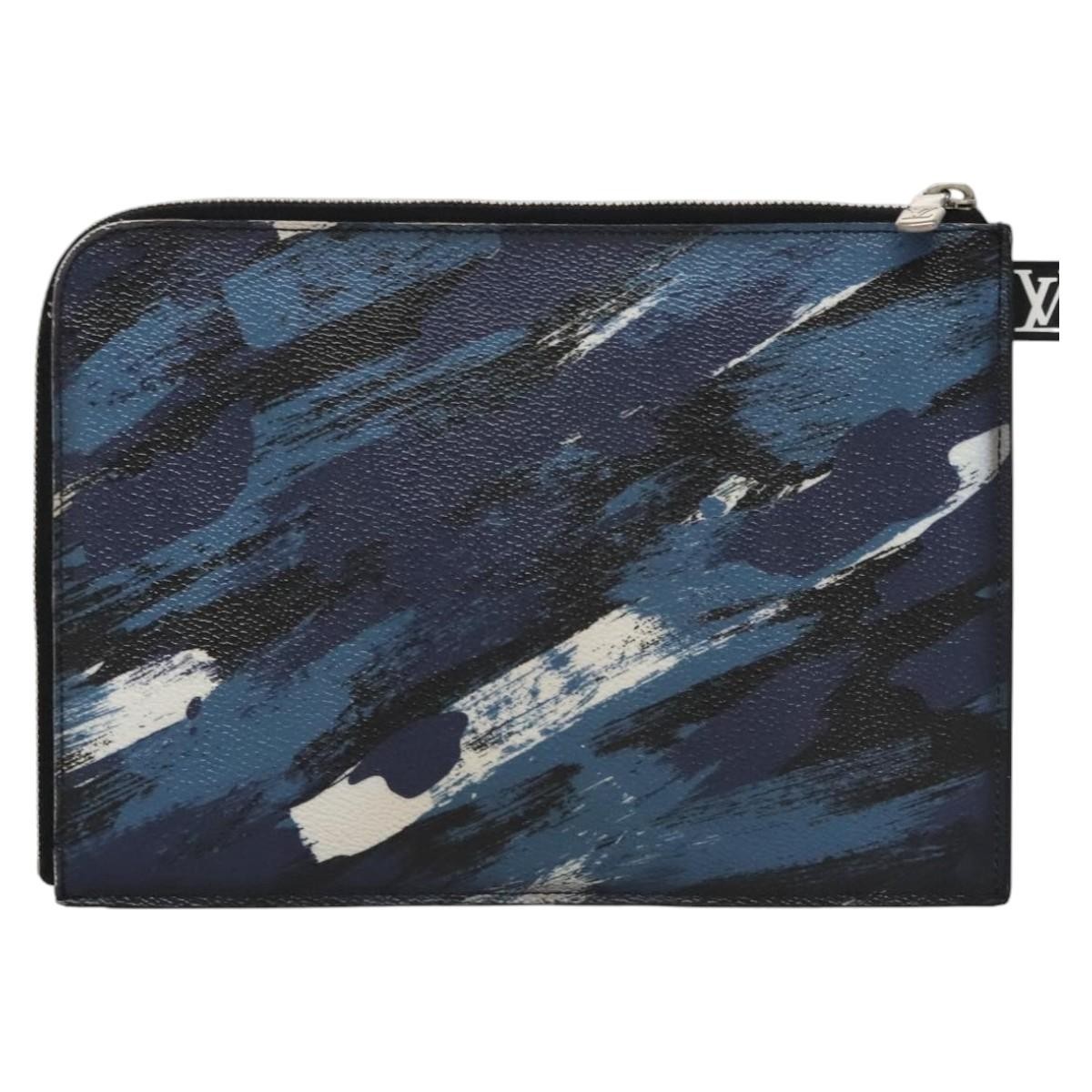 Louis Vuitton Louis Vuitton Pochette Jour Limited Edition Camouflage Printed Coated Canvas PM Blauw