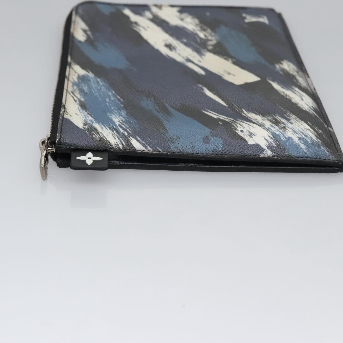 Louis Vuitton Louis Vuitton Pochette Jour Limited Edition Camouflage Printed Coated Canvas PM Blauw