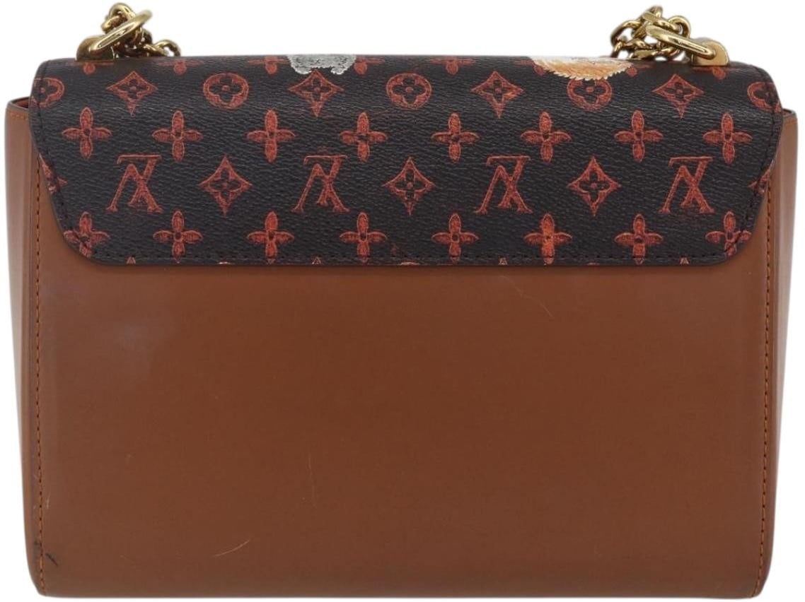 Louis Vuitton Louis Vuitton Twist Handbag Limited Edition Grace Coddington Catogram Canvas MM Bruin