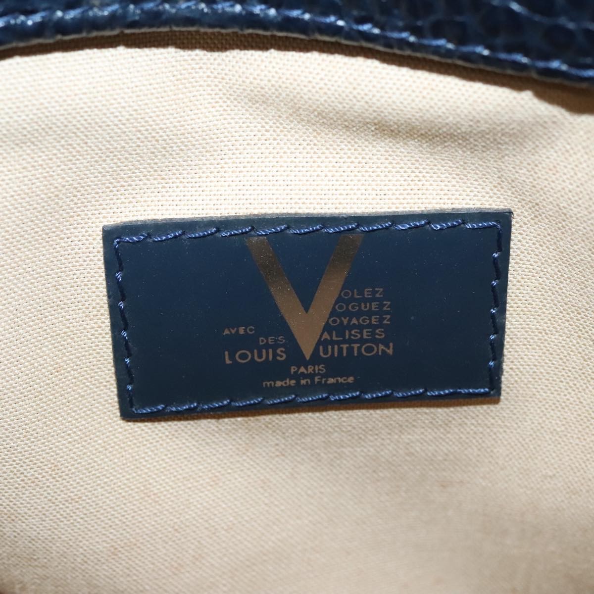 Louis Vuitton Louis Vuitton Vail Blanket Cabas Wool with Leather Navy