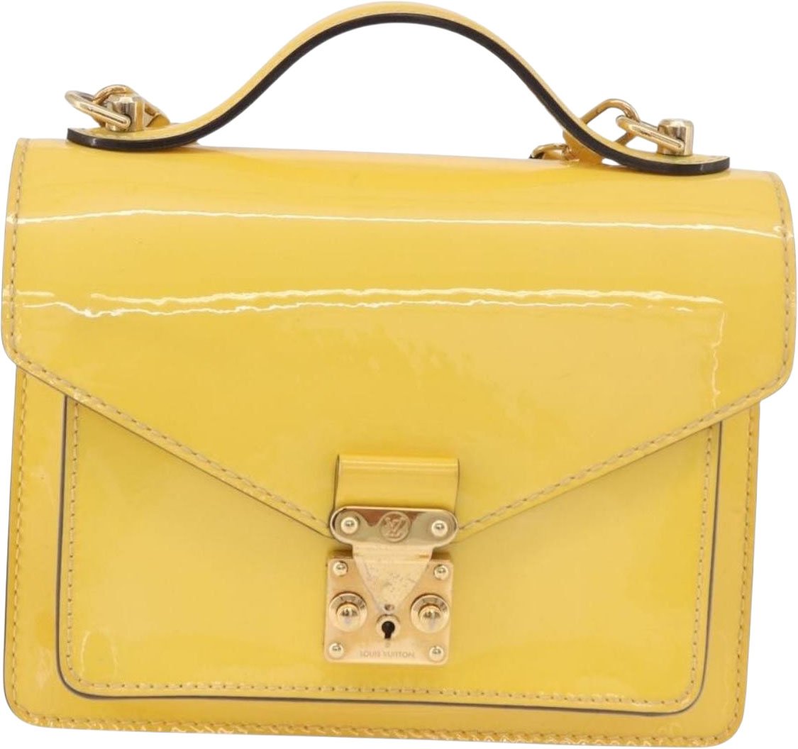 Louis Vuitton Monceau Vernis BB Geel