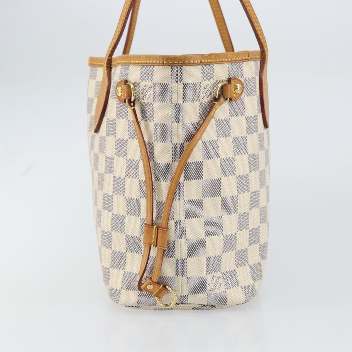 Louis Vuitton Louis Vuitton Neverfull Tote Damier azur PM Beige